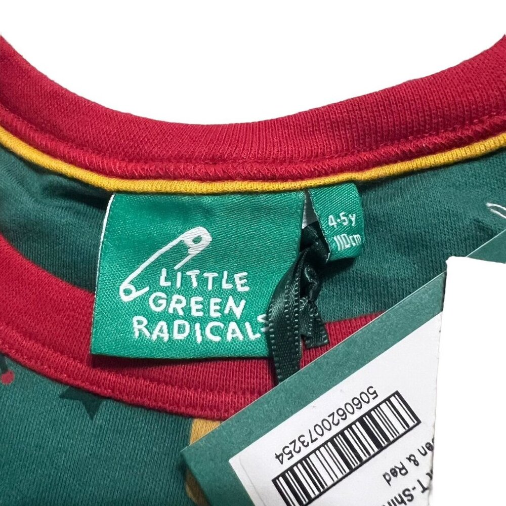 NEW Little Green Radicals 4-5Y Rainbow Elephants Shirt - Picture 5 of 5
